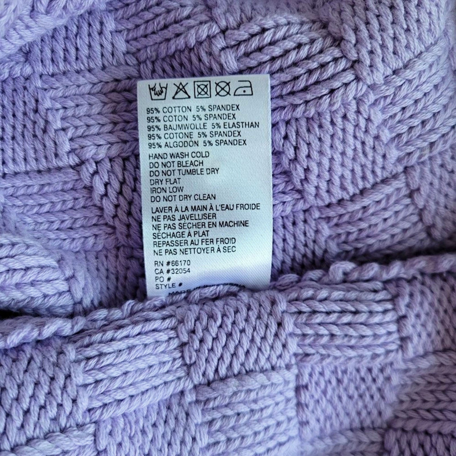 Rue Stiic Kenzie Cotton Check Knit Midi Skirt - Lavender Purple Xs — image 7 of 8